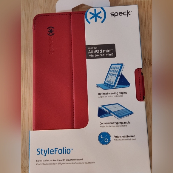 Speck iPad Case Mini 2/3 Red Slate Grey StyleFolio - Picture 9 of 9